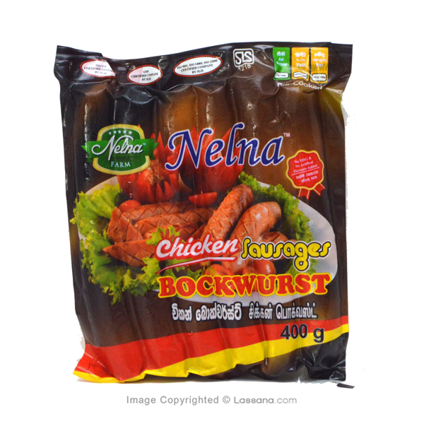 NELNA SKINLESS CHICKEN BOCKWURST 400G - Frozen Food - in Sri Lanka